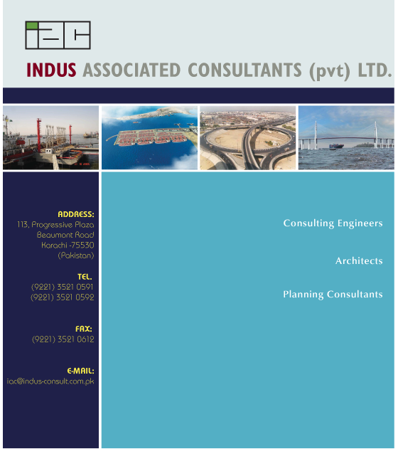 to Indus Consultant Associate ltd. Karachi Pakistan